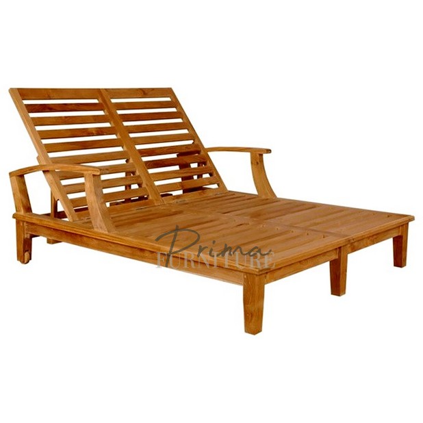 Jordan outdoor teak lounge chair and sun lounger